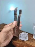Stainless Steel Set of 2 Ice Tongs 6 Inches long with good points on both side to hold ice cube firmly - Image 3