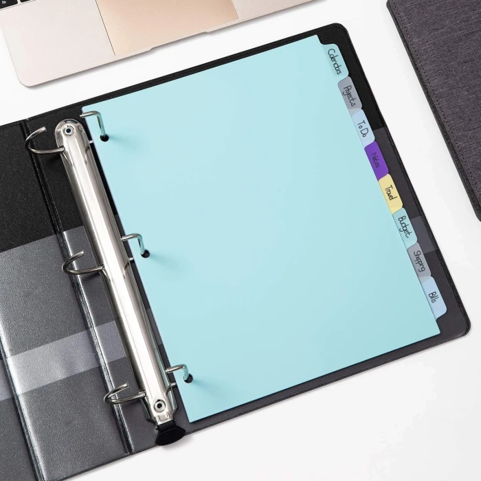 Amazon Basic Index 5 Strings Plastic Binder Dividers Writable Multicolor Tabs 1 Set - Image 2