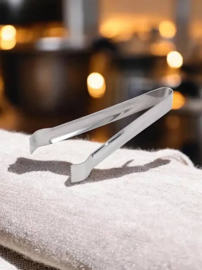 Stainless Steel Set of 2 Ice Tongs 6 Inches long with good points on both side to hold ice cube firmly - Image 2