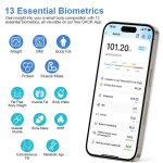 Smart Digital Scale for Body Weight and Fat, Rechargeable Bathroom Weight Scale with 13 Body Composition Metrics BMI - Image 5