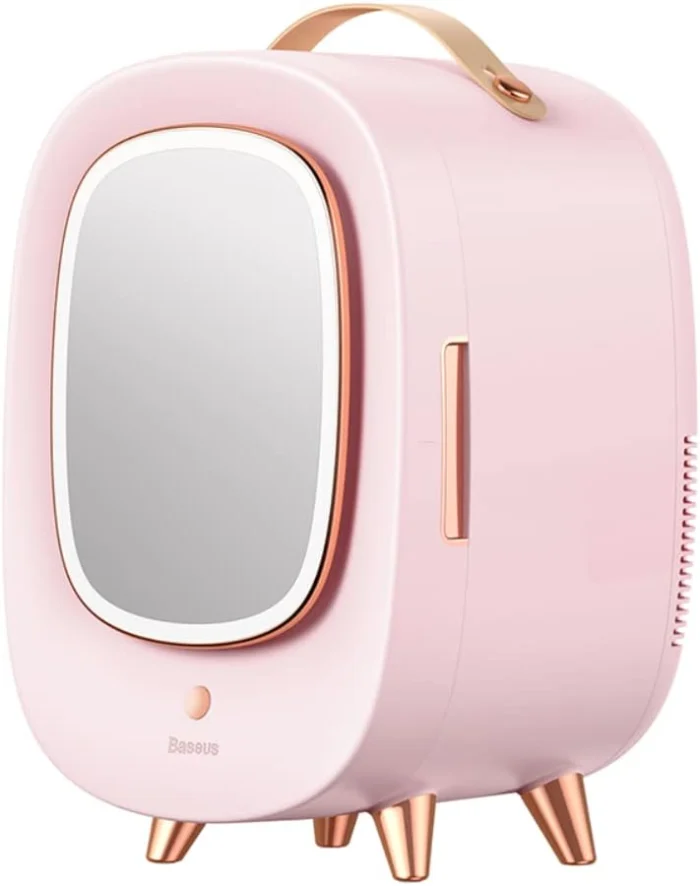 Baseus Mini Cosmetic Fridge Portable Professional Beauty Make-Up Refrigerator with Mirror 13L CRBXNS-04 Pink - Image 7