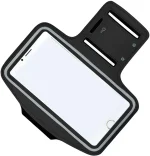 Running Armband, Smartphone Holder, Black, One Size Fits Most, Running Smartphone Pouch, Jogging, Arm Pouch, Arm Holder, Compatible with All iPhone Models