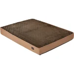 Amazon Basics Foam Pet Bed for Dog, Cat, Large, Brown/Brown, 36.0"L x 27.0"W x 3.0"Th