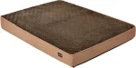 Amazon Basics Foam Pet Bed for Dog, Cat, Large, Brown/Brown, 36.0"L x 27.0"W x 3.0"Th