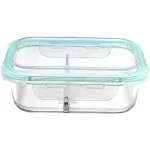 Heat Resistant Container, Bento Box, Heat-resistant Glass, Storage Container, Bean Box, Transparent Glass, With Lid, Double Class, Microwave Safe,...