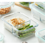 Heat Resistant Container, Bento Box, Heat-resistant Glass, Storage Container, Bean Box, Transparent Glass, With Lid, Double Class, Microwave Safe,... - Image 5
