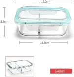 Heat Resistant Container, Bento Box, Heat-resistant Glass, Storage Container, Bean Box, Transparent Glass, With Lid, Double Class, Microwave Safe,... - Image 7