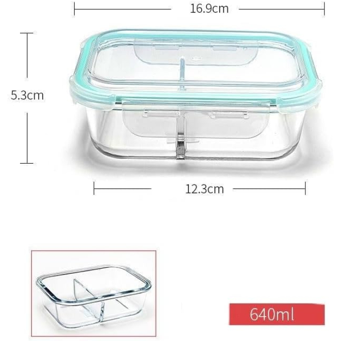 Heat Resistant Container, Bento Box, Heat-resistant Glass, Storage Container, Bean Box, Transparent Glass, With Lid, Double Class, Microwave Safe,... - Image 7