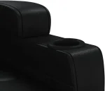 vidaXL Massage Chair, Adjustable Electric Recliner Chair with Reclining Function, Vibration Function, TV Chair, Recliner Chair, Black Faux Leather - Image 6