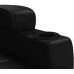 vidaXL Massage Chair, Adjustable Electric Recliner Chair with Reclining Function, Vibration Function, TV Chair, Recliner Chair, Black Faux Leather - Image 6
