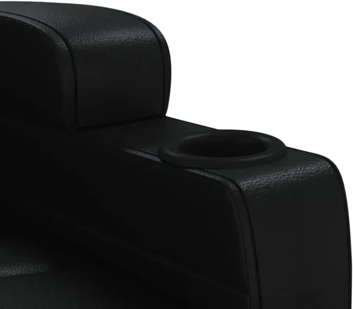 vidaXL Massage Chair, Adjustable Electric Recliner Chair with Reclining Function, Vibration Function, TV Chair, Recliner Chair, Black Faux Leather - Image 6