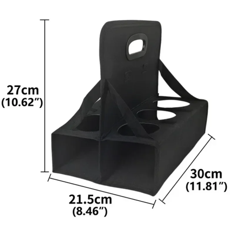 Reusable Drink Carrier Insulated Cup Holder Foldable Coffee Takeaway Bag