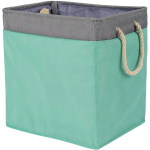 Amazon Basics Foldable Fabric Rectangle Laundry Hamper With Detachable Brackets, Jade Green, 40.6 cm x 33 cm x 43.6 cm - Image 2