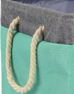 Amazon Basics Foldable Fabric Rectangle Laundry Hamper With Detachable Brackets, Jade Green, 40.6 cm x 33 cm x 43.6 cm - Image 4