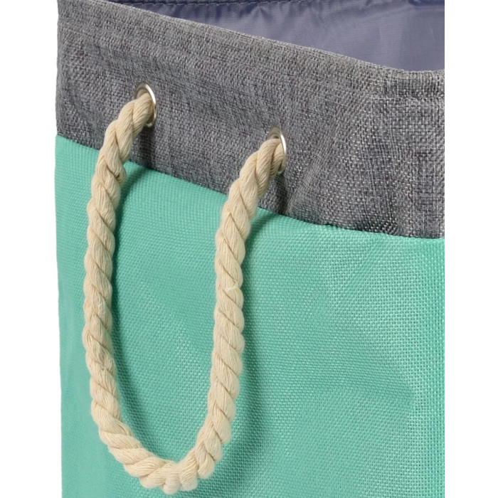 Amazon Basics Foldable Fabric Rectangle Laundry Hamper With Detachable Brackets, Jade Green, 40.6 cm x 33 cm x 43.6 cm - Image 4