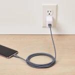 Amazon Basic Charging Cable, Double Braided Nylon, USB Type-C to Type-A 2.0 Male, Dark Gray, Approx. 5.9 ft (1.8 m) - Image 7