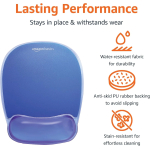 Amazon Basics Rectangular Mouse Pad with Gel Crystal Wrist Rest, Blue, 27.4 cm x 21.6 cm x 3 cm - Image 3