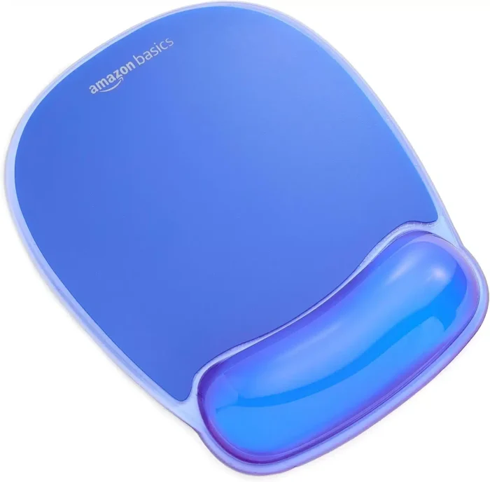 Amazon Basics Rectangular Mouse Pad with Gel Crystal Wrist Rest, Blue, 27.4 cm x 21.6 cm x 3 cm - Image 6