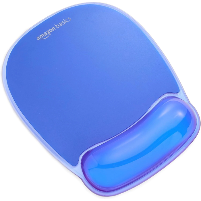 Amazon Basics Rectangular Mouse Pad with Gel Crystal Wrist Rest, Blue, 27.4 cm x 21.6 cm x 3 cm - Image 6