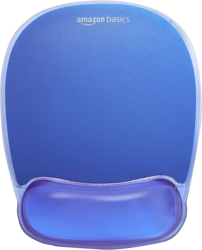 Amazon Basics Rectangular Mouse Pad with Gel Crystal Wrist Rest, Blue, 27.4 cm x 21.6 cm x 3 cm - Image 8