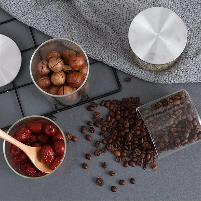 Storage Tank, Sealed Container, Glass Sealed Storage Bottle, Glass Sealed Bottle, Coffee Beans, Storage Container, Vacuum, Coffee, Tea, Sugar, Nori, Storage Container, Glass Canister, Airtight, Food - Image 4