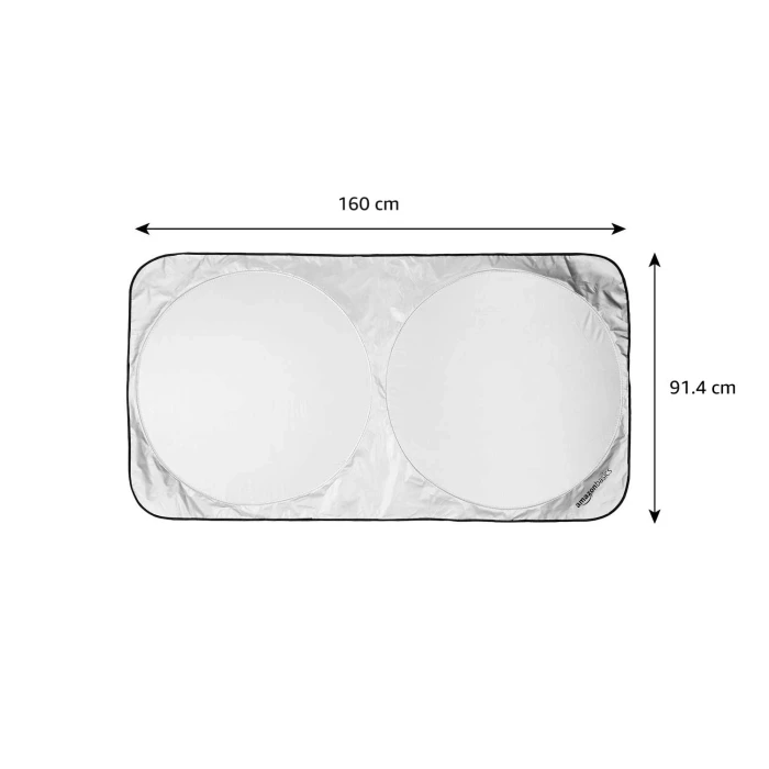 Amazon Basics Plastic Car Windshield Sun Shade| Large - Image 4