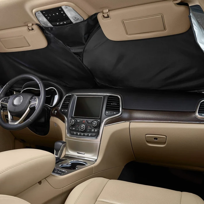 Amazon Basics Plastic Car Windshield Sun Shade| Large - Image 5