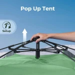 ArcadiVille Camping Pop up Tent 4 People, Waterproof & Windproof Family Tents for Camping, 2 in 1 for Outdoor & Travel, 60s Setup, Removable Rainfly... - Image 5