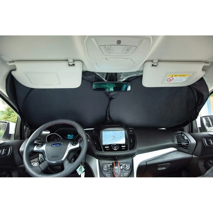 Amazon Basics UV Reflecting Foldable Front Windshield Sun Shade - 150 cm x 69 cm, 0.1-MM Thickness - Image 5