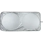 Amazon Basics UV Reflecting Foldable Front Windshield Sun Shade - 150 cm x 69 cm, 0.1-MM Thickness
