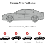 Amazon Basics Silver Weatherproof Car Cover - PEVA with Cotton, Sedans up to 406cm - Image 7