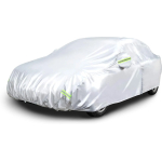 Amazon Basics Silver Weatherproof Car Cover - PEVA with Cotton, Sedans up to 406cm