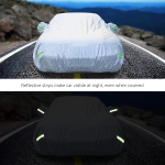 Amazon Basics Silver Weatherproof Car Cover - 150D Oxford, Sedans up to 170" - Image 6