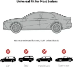 Amazon Basics Silver Weatherproof Car Cover - 150D Oxford, Sedans up to 170" - Image 7