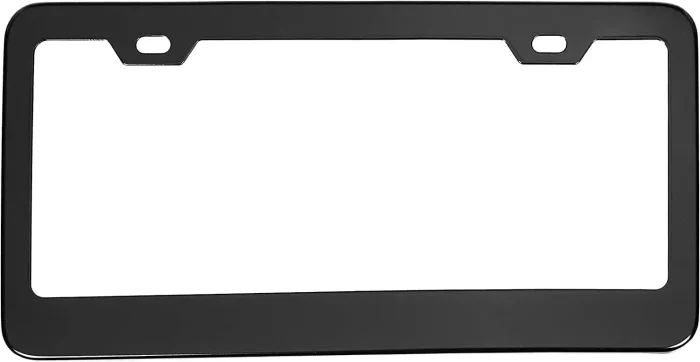Amazon Basics Matte Aluminum License Plate Frame Pair with Screw Caps - 2-Hole, 12.3 x 6.3'', Black - Image 4