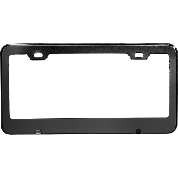 Amazon Basics Matte Aluminum License Plate Frame Pair with Screw Caps - 2-Hole, 12.3 x 6.3'', Black - Image 5