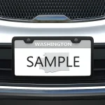 Amazon Basics 12.5" x 6.4" Black Matt Aluminium 2 Hole License Plate Frame - Image 2