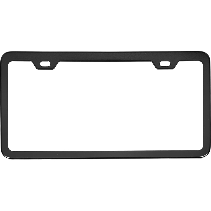 Amazon Basics 12.5" x 6.4" Black Matt Aluminium 2 Hole License Plate Frame - Image 3