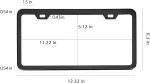 Amazon Basics 12.5" x 6.4" Black Matt Aluminium 2 Hole License Plate Frame - Image 5