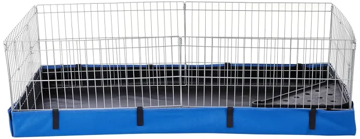 Amazon Basics Canvas Bottom Habitat Pet Cage - 47 x 14 x 24 Inches, Blue - Image 3