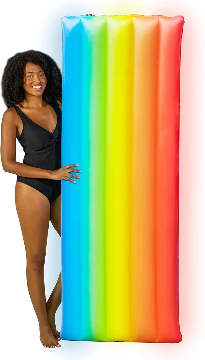 Inflatable Rainbow Pool Raft Haze Glitter Large Size - Image 7