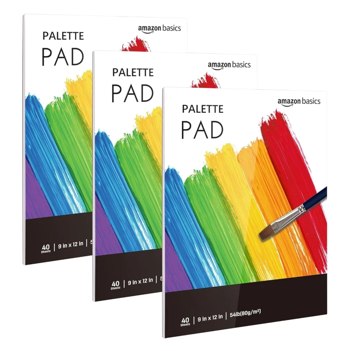 Amazon Basics Palette Pad, 9"x12" Tape Bound, 40 Sheets, 3 Pack - Image 7