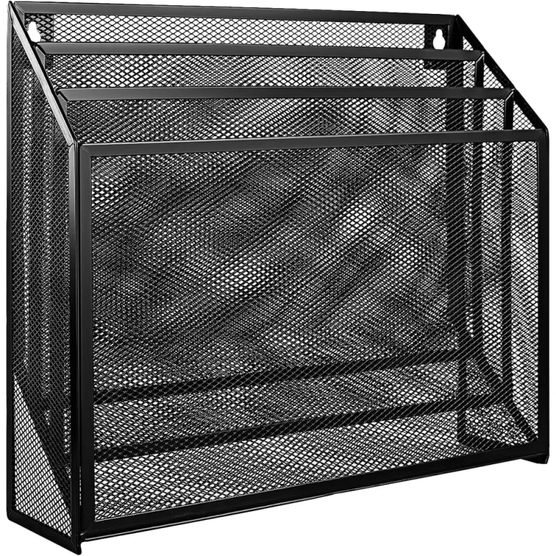 Amazonbasics 3 - Tier File Organizer, Black Mesh