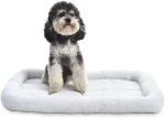 Amazon Basics 29-Inch Padded Pet Bolster Bed for Dog, White, 29.13"L x 18.9"W x 2.76"H - Image 2