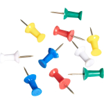 Amazon Basics Push Pins Tacks, Assorted Colors, Steel Point, 200-Pack - Image 2
