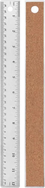 Amazon Basics 12-Inch Stainless Steel Ruler with Non-Slip Cork Base, 4-Pack, Chrome - Image 7