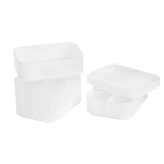 Amazon Basics Stackable Desk Drawer Organization Set, Frosted - 4 Pack - Image 5