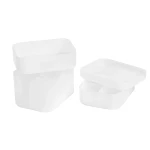 Amazon Basics Stackable Desk Drawer Organization Set, Frosted - 4 Pack - Image 5