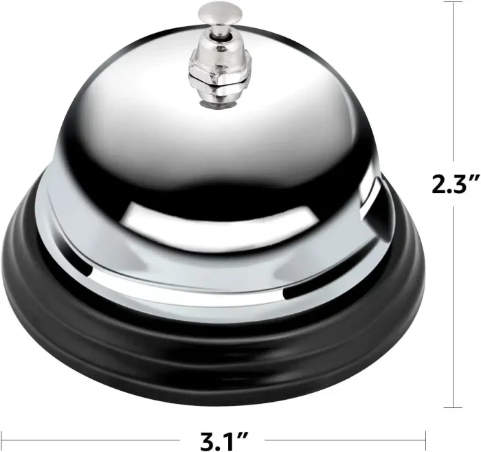 Amazon Basics Metal Call Bell, 8 cm x 8 cm x 5.5 cm - Image 3