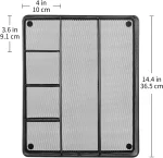 Amazon Basics Desk Drawer Organizer for Office and Home, Metal Mesh, Anti-Slip, 6 Compartments, Black - Image 5